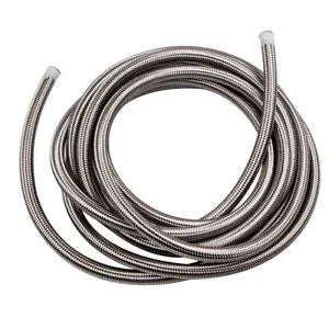 O'Reilly Auto Parts – 8.8AN Stainless Steel Braided Fuel / Oil Line Hose AN8 Silver 20 FT