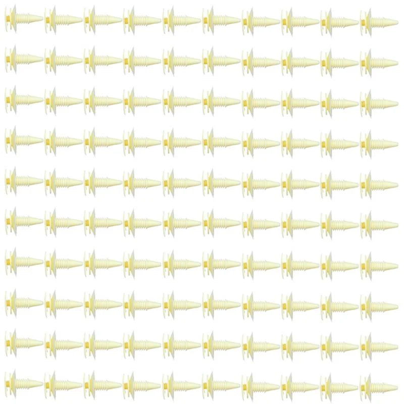 O'Reilly Auto Parts – Nylon Yellow fender bumper fastener Auto clips(3065575)-100Piece
