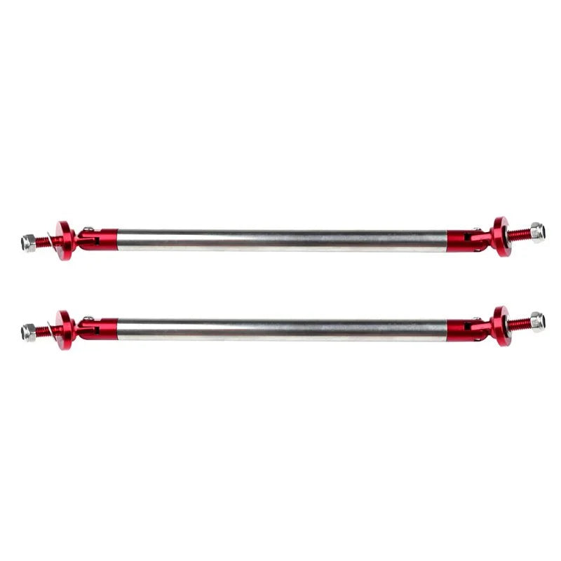 O'Reilly Auto Parts – Red Adjustable Forward Auto Bumper Lip Splitter Strut Rod Tie Support Bar (E10493901CP"For Universal – 2 Piece