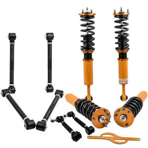 O'Reilly Auto Parts – 24 Ways Adj. Coilover Bundle for Honda Accord 03-07 + 6 PCs Back Camber Arms