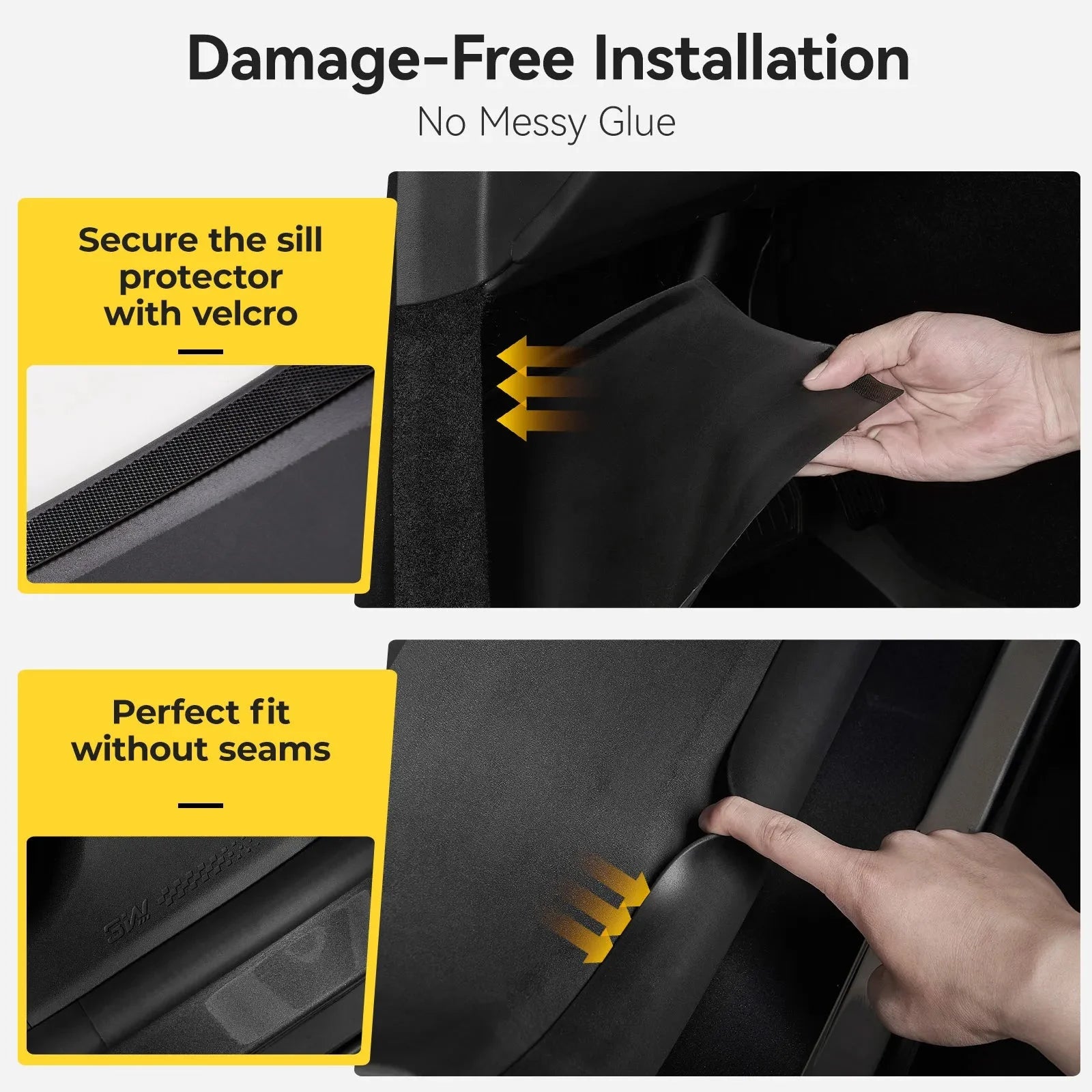 O'Reilly Auto Parts – Tesla Model Y Juniper Premium 2025 2026 (Only Fits 5-Seat) Door Sill Protector Trunk Sill Guards Full Protection - Image 4