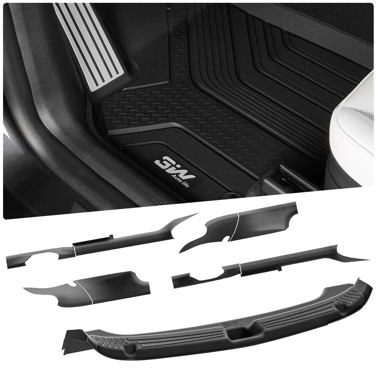 O'Reilly Auto Parts – Tesla Model Y Juniper Premium 2025 2026 (Only Fits 5-Seat) Door Sill Protector Trunk Sill Guards Full Protection - Image 9