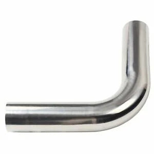 O'Reilly Auto Parts – 3" (76mm) 90 Degree T-304 Stainless Steel Exhaust Tube Pipe Piping Tubing (2FT)