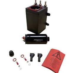 O'Reilly Auto Parts – Billet Aluminum External Fuel Pump Surge Tank for 380LPH 044 Check Valve 1L USA