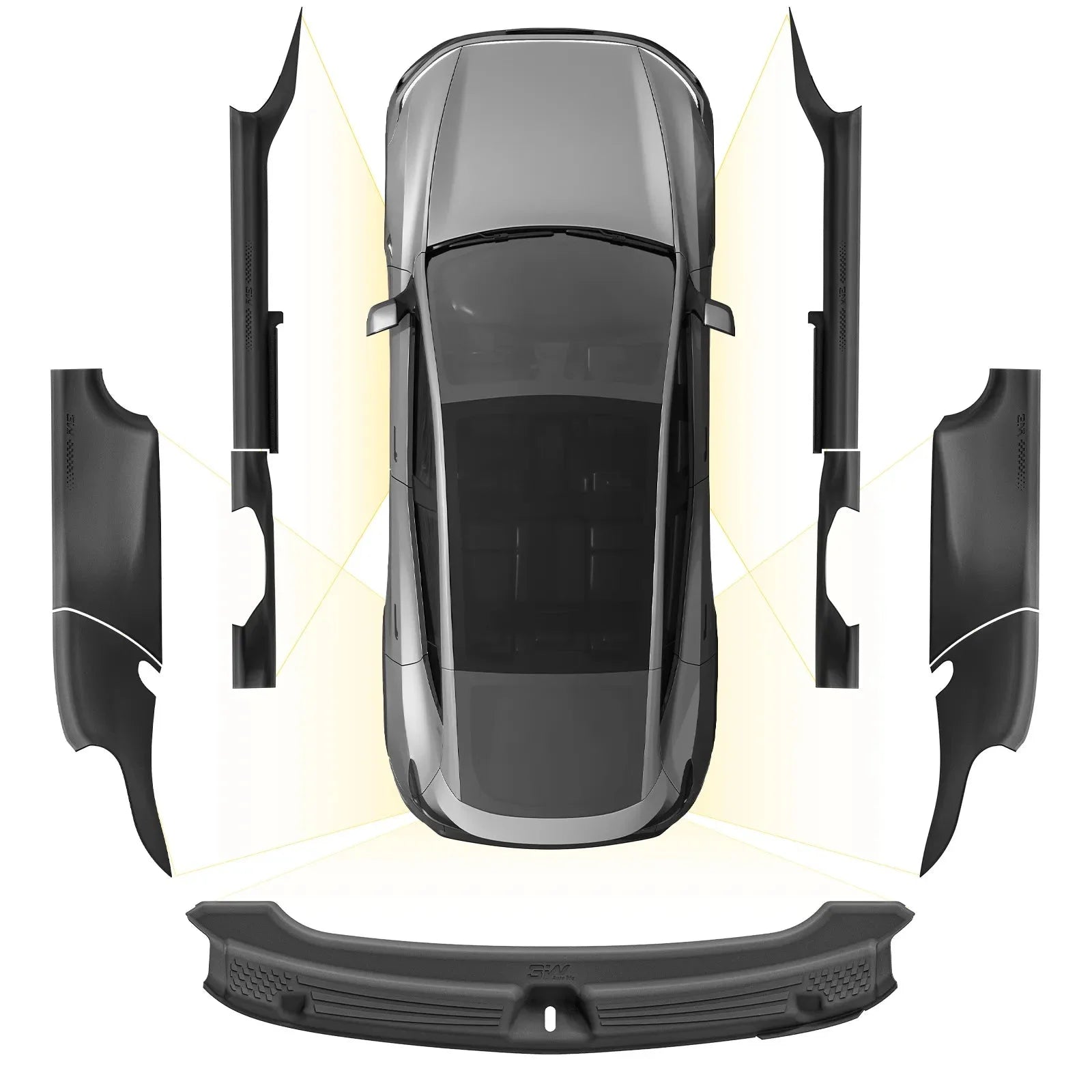 O'Reilly Auto Parts – Tesla Model Y Juniper Premium 2025 2026 (Only Fits 5-Seat) Door Sill Protector Trunk Sill Guards Full Protection