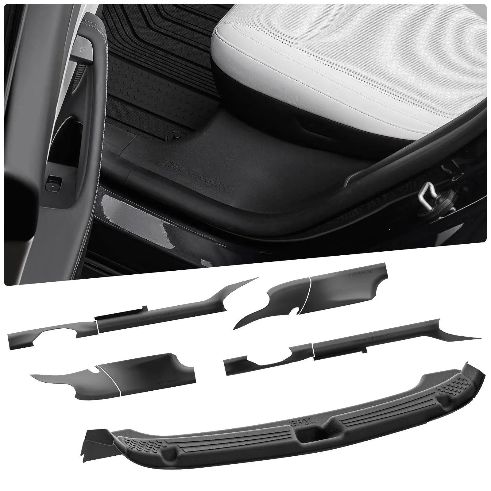 O'Reilly Auto Parts – Tesla Model Y Juniper Premium 2025 2026 (Only Fits 5-Seat) Door Sill Protector Trunk Sill Guards Full Protection - Image 8